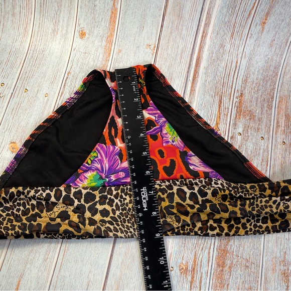 Victoria's Secret Bombshell Swim Bikini Hot Orchid Leopard 36/38 C or D Large - Picture 10 of 12